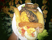 Tacacho con cecinas (Sajino) y Chorizo - El Tambo